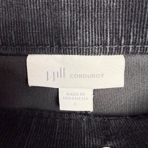 J Jill Corduroy Womens Large Black Tapered Zip Fly Pocketed High Rise NWT Winter - Picture 3 of 9